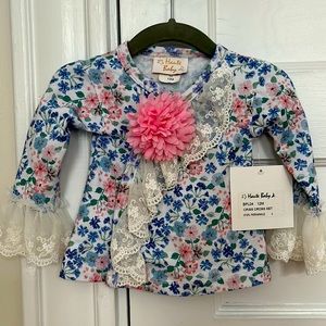 NWT Haute Baby 2 Piece Floral Outfit